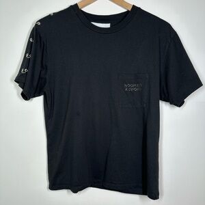 Kooples x Sport Black Pocket T-Shirt with Metal Accents Size‎ 1 (US Small)